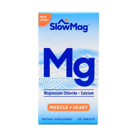 SlowMag Magnesium Chloride + Calcium Tablets, 60