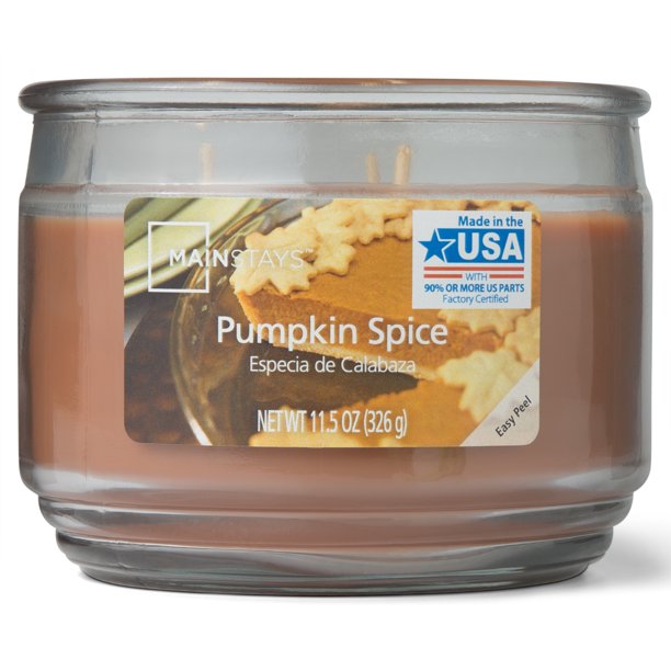 Mainstays 3-Wick Candle Pumpkin Spice