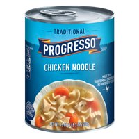 (8 Pack) Progresso Soup, Traditional, Chicken Noodle Soup, 19 oz Can