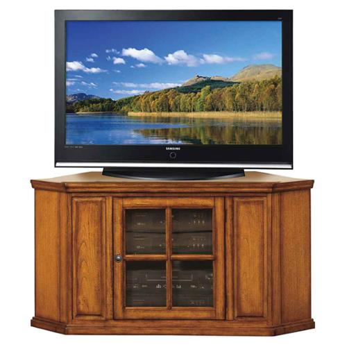 Leick Furniture 46'' Corner TV Stand in Burnished Oak Finish