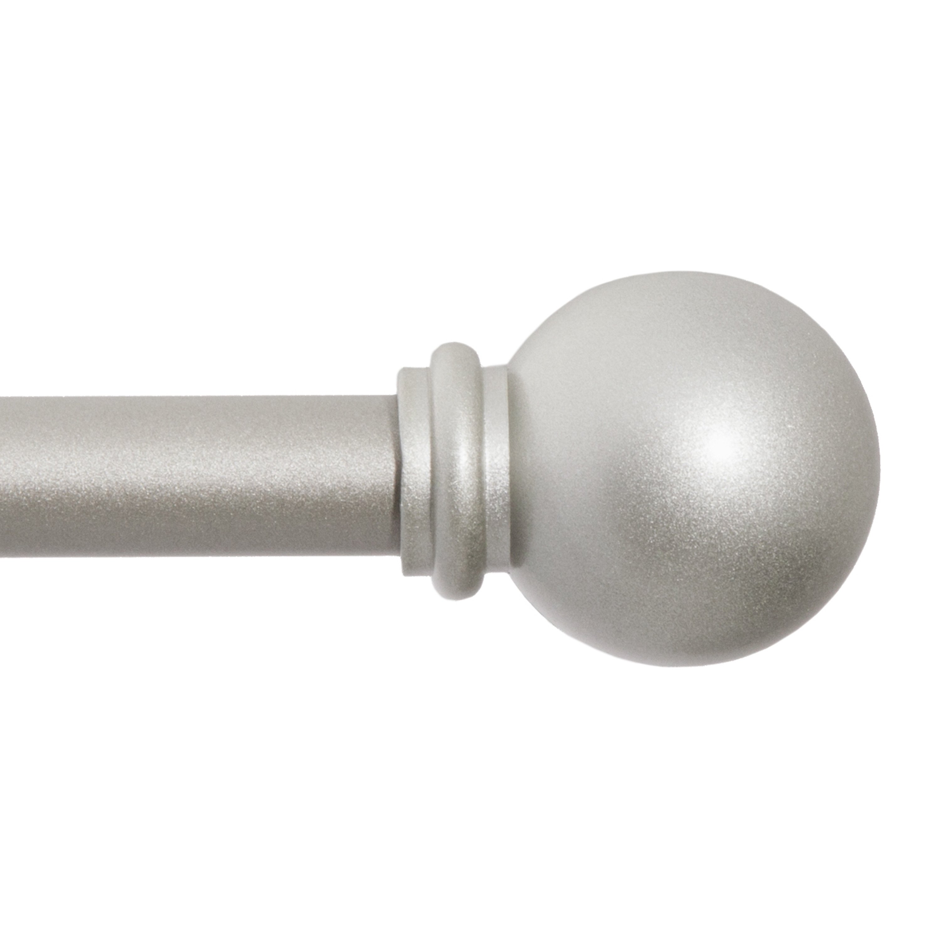 28&#34;-48&#34; Chelsea Standard Decorative Window Curtain Rod Silver - Kenney