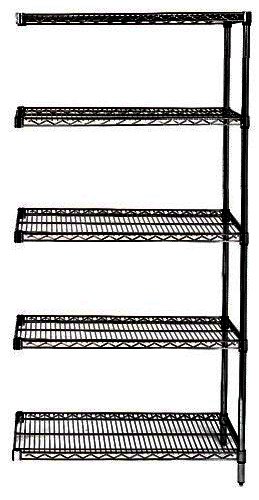18 Deep X 42 Wide 74 High 5 Tier Black Add On Shelving Unit 18 Deep X 42 Wide 74 High 5 Tier Black Add On Shelving Unit Com