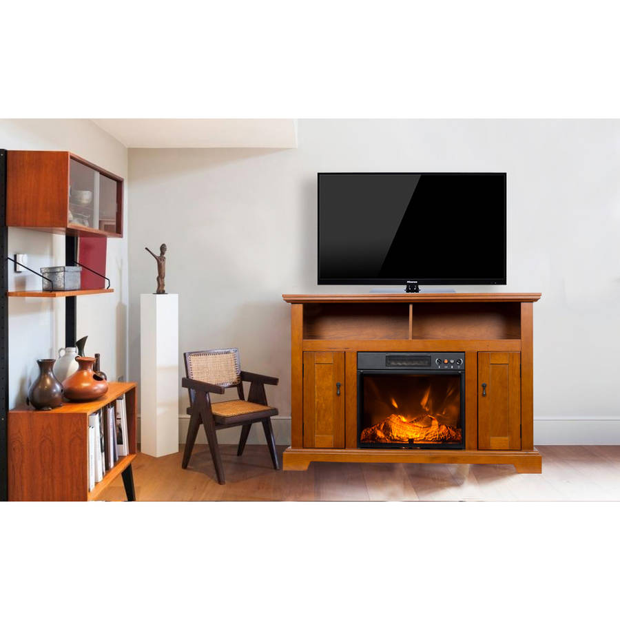 Décor Flame Provence 48'' Media Fireplace, for TVs up to 55'', Walnut