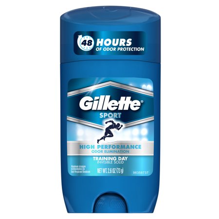 Gillette Sport High Performance Odor Elimination Invisible Solid, Training Day scent, 2.6
