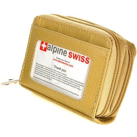 Bronze Womens Wallet - Alpine Swiss Womens Acordion Organizer Wallet Leather Credit Card Case Coin ID