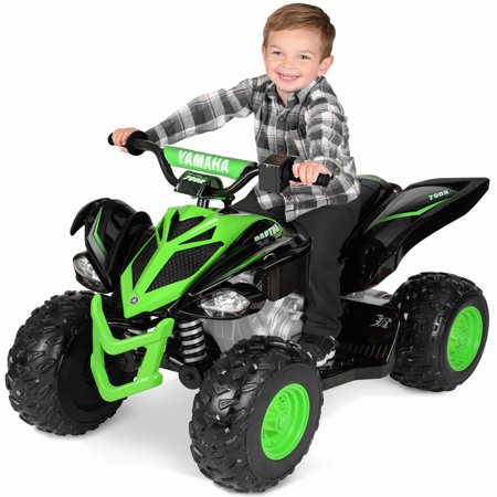 12 Volt Yamaha Raptor Battery Powered Ride-on Black/Green - NEW Custom Graphic