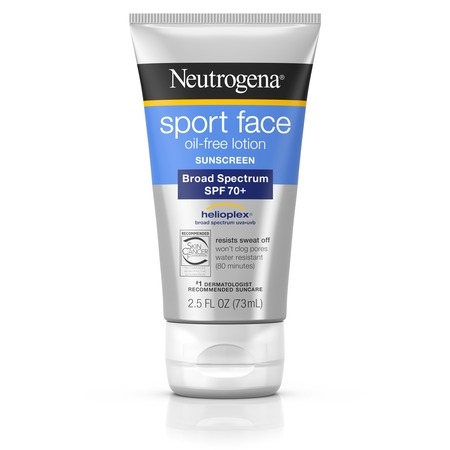 Neutrogena Sport Face Oil-Free Lotion Sunscreen, SPF 70+, 2.5 fl. (Best Sunscreen For Face And Body)