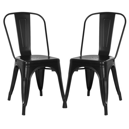 - Poly and Bark Trattoria Side Chair in Black (Set of 2)