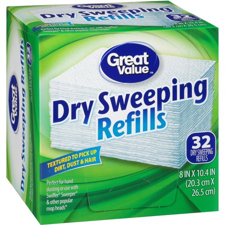 Rayon Dry Clean Only - Great Value Dry Sweeping Refills, 32 Count