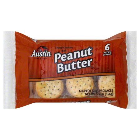 Austin Toasty Crackers with Peanut Butter, 0.93 Oz., 6 Count - Walmart.com