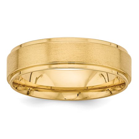 Comfort Fit Fancy Wedding Band - 14k Yellow Gold Standard Comfort Fit Fancy Wedding Band Size 10