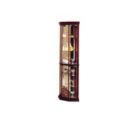 Corner Curio Cabinets Acme Huxley Corner Curio Cabinet Cherry
