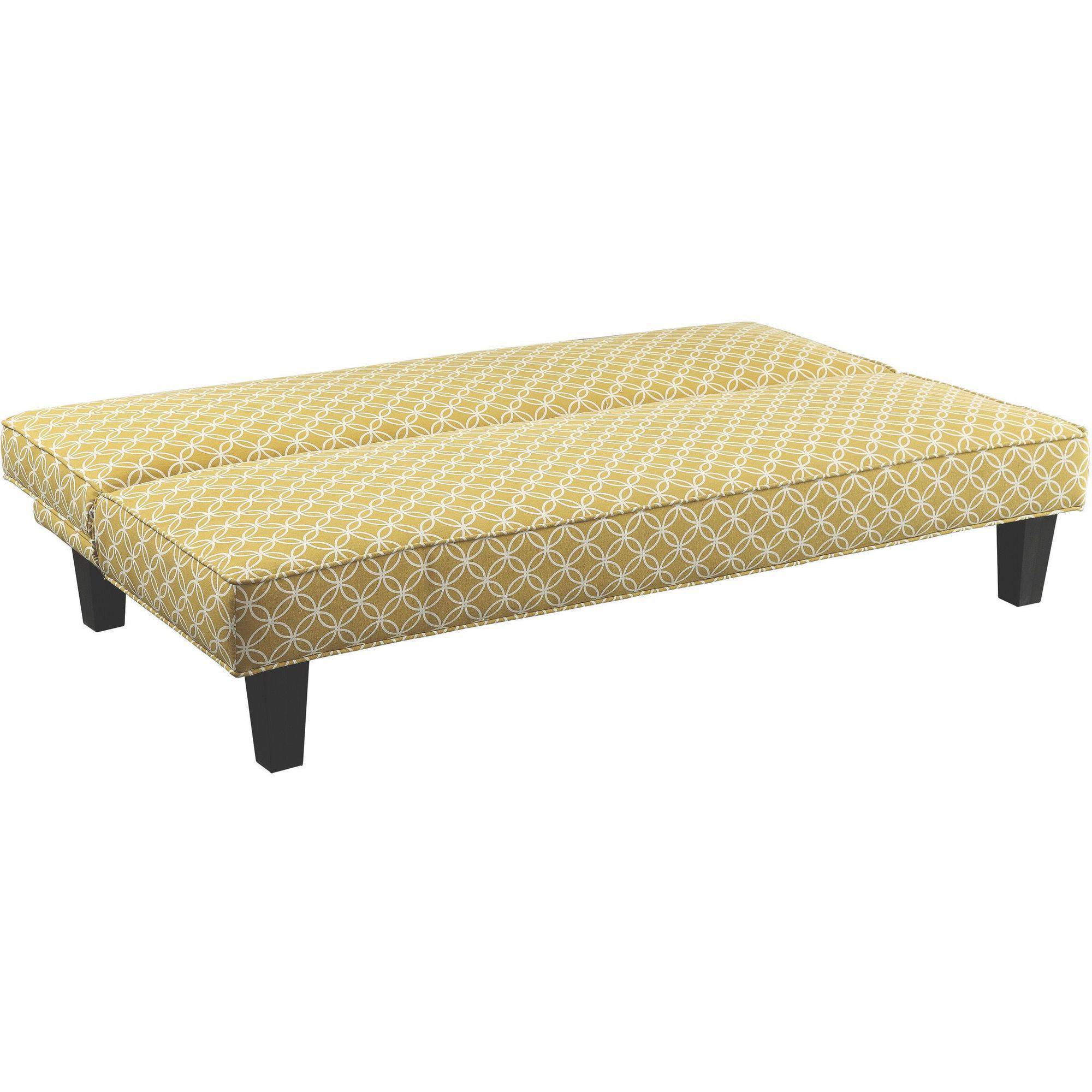 Coaster Company Mustard Trellis Pattern Sofa Bed