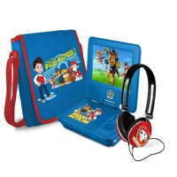 Paw patrol 7" portable dvd player with carrying bag and headphones, blue