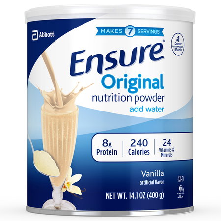 Ensure Original Nutrition Powder Vanilla for Meal Replacement 14.1 oz (Best Meal Replacement Shakes Sold In Stores)