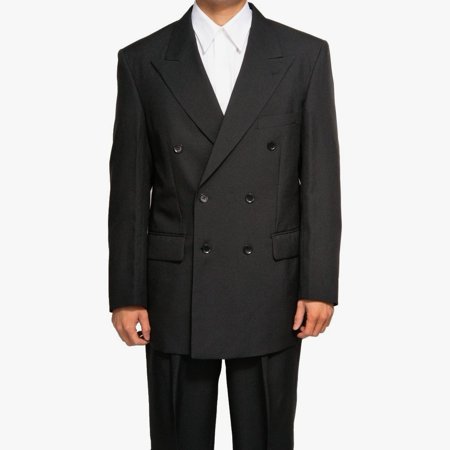 Mens Black Double Breasted (DB) Dress Suit - Includes Jacket & Pants