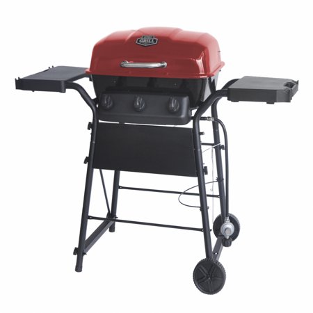 Island Gas Grill Head - Expert Grill 3 Burner 30,000 BTU Gas Grill with Side Shelves, Red