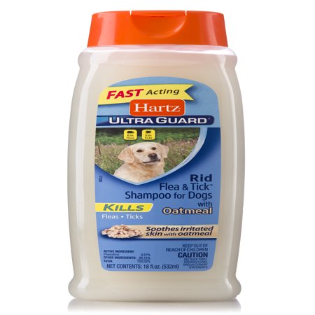 Hartz Rid Flea & Tick Oatmeal Shampoo for Dogs, 18