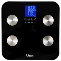 Ozeri Touch 440 lbs Total Body Bath Scale – Measures Weight, Fat, Muscle, Bone & Hydration with Auto Recognition and Infant Tare Technology