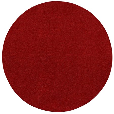 - Bright House Solid Color Area Rugs Red - 13'x13' Round
