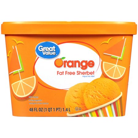 Great Value Orange Sherbet 48 Oz