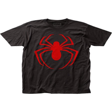 Spider-Man Superhero Marvel Comics Red Logo Adult Fitted Jersey T-Shirt Tee