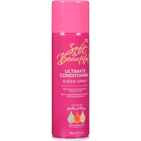 Soft & Beautiful Ultimate Conditioning Sheen Spray 11.25 oz. Aerosol (Best Oil Sheen For Relaxed Hair)