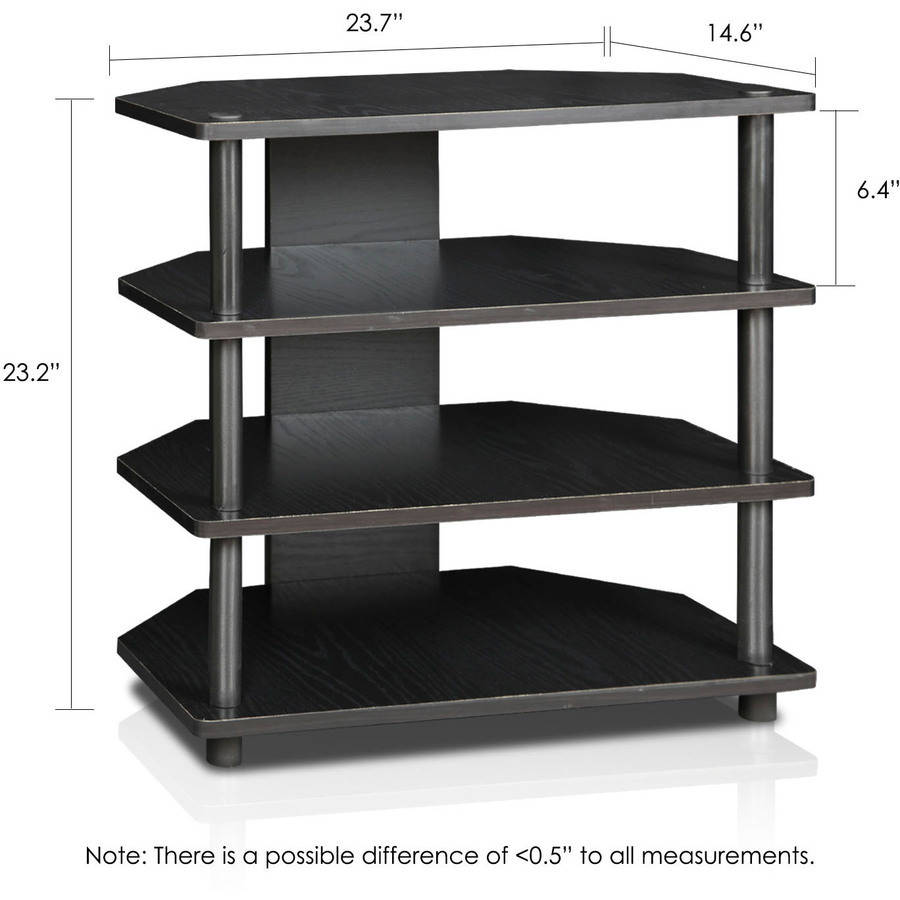 Furinno Turn-N-Tube Easy Assembly 3-Tier Petite TV Stand, Multiple Finishes