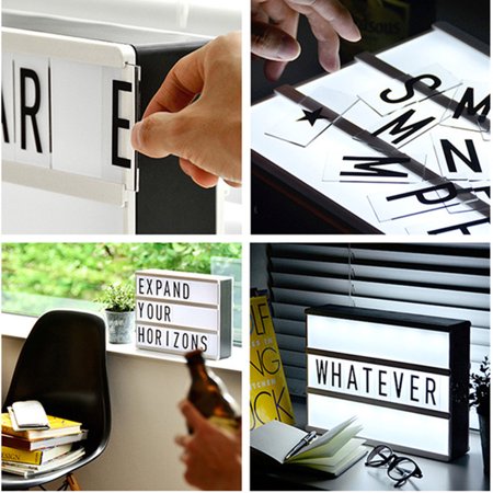 Swinger Message Board 104 packs Black Letters Sign for A4 MagiGlow Cinematic Cinema Light Up Letter Box Sign Message Board ()