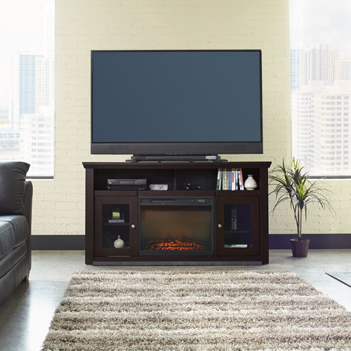 Sauder Shoal Creek Electric Fireplace Media Console For TVs up to 60'' Wide, Jamocha