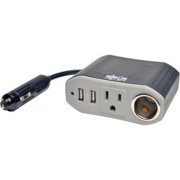 Car Outlet Adapters Tripp Lite Ultra Compact Car Inverter 100w 12v Cla 120v 2 Usb Charging Ports 1 Outlet Input Voltage 12 V Dc Output 120 Ac