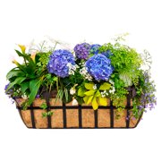 Coco Liners Best Choice Products 30in Hanging Metal Garden Trough Planter Basket For Window Fence W