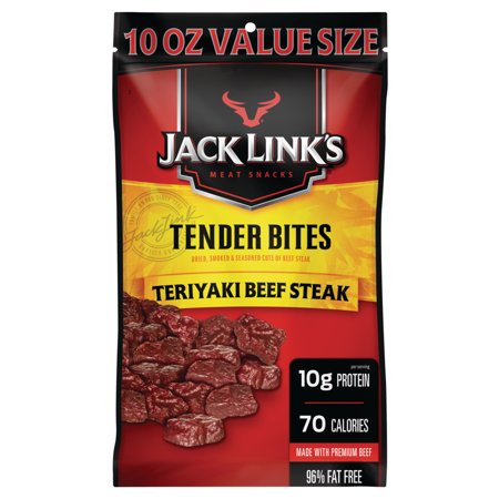 Jack Link's Tender Bites Teriyaki Beef Steak Value Size, 10