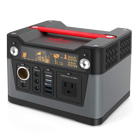 New Arrival Rockpals 300W Portable Power Station 75000mAh Portable Generator CPAP Power Back 110V AC Outlet, QC3.0 USB, 12V/24V DC For (Best Generator For Home Use)