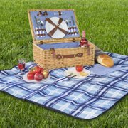 Picnic Basket Sets For 4 Best Choice Products 2 Person Wicker Picnic Basket W Cutlery Plates Gles