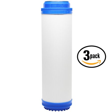10 Slimline Housing - 3-Pack Replacement iSpring HW12 Granular Activated Carbon Filter - Universal 10-inch Cartridge for iSpring 123Filter Slimline Water Filter Housing White 10 #HW12 - Denali Pure Brand