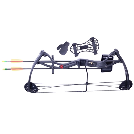 CenterPoint Wildhorn AYC2926 Compound Bow w/2 Arrows, Arm Guard,