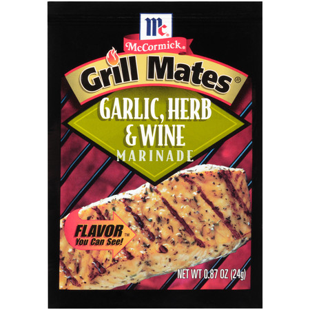 (4 Pack) McCormick Grill Mates Garlic, Herb & Wine Marinade Mix, 0.87