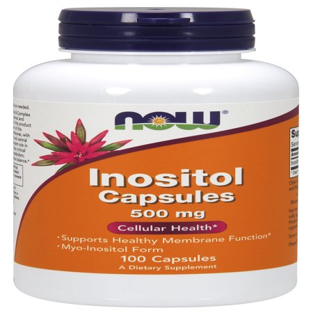 NOW Supplements, Inositol 500 mg, 100 Veg Capsules - Walmart.com