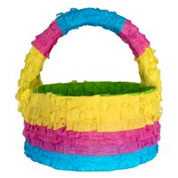  (2 Pack) Stripped Easter Basket Part Pinata, Traditionally Handcrafted