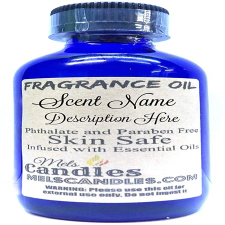 4 Ounce Caramel - Mels Candles and More Caramel 4 ounce Blue GLASS bottle of Premium skin safe fragrance oil
