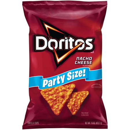 Doritos Nacho Cheese Tortilla Chips Party Size!, 15 (Best Baked Tortilla Chips)