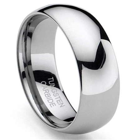 - Tungsten Carbide 5MM Plain Dome Wedding Band Ring Sz 9.0