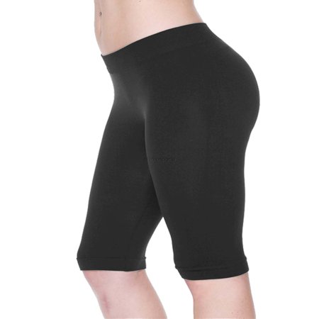 Women Seamless Basic Stretch Capri 17 in Knee Length Legging Bike