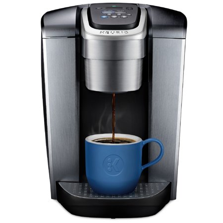 Keurig K-Elite Single-Serve K-Cup Pod Coffee Maker with Iced Coffee Setting, Strength Control, and Hot Water on Demand, Brushed Silver