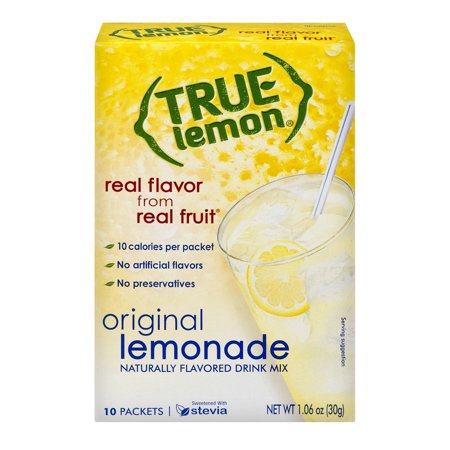 Green Lemon Flavor 6 Packets - (3 Pack) True Lemon Drink Mix, Lemonade, 10 Packets, 1 Box