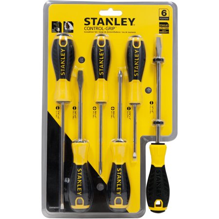 Auto Loading Screwdriver - Stanley STHT66597 6pc Control Grip Screwdriver Set