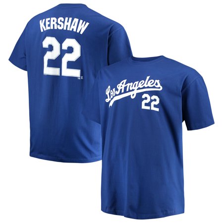 - Men's Majestic Clayton Kershaw Royal Los Angeles Dodgers MLB Name & Number T-Shirt