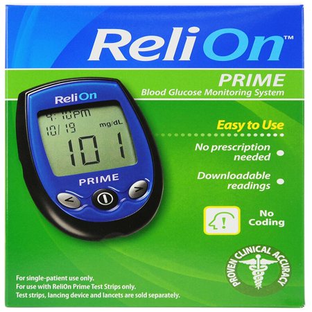 ReliOn Prime Blood Glucose Monitoring System, Blue - Walmart.com