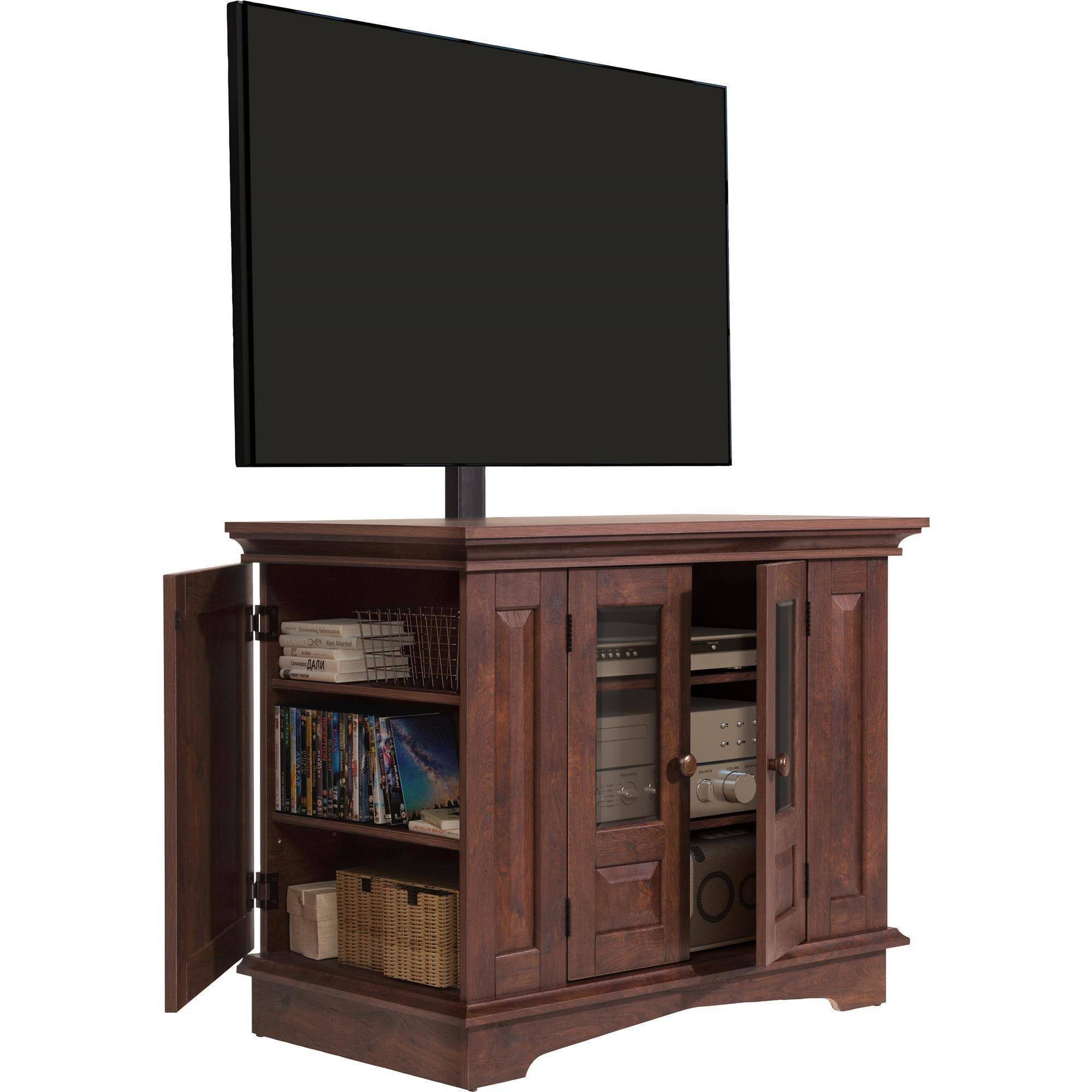 Willow Mountain Cherry TV Stand with Mount, for TVs up to 37''